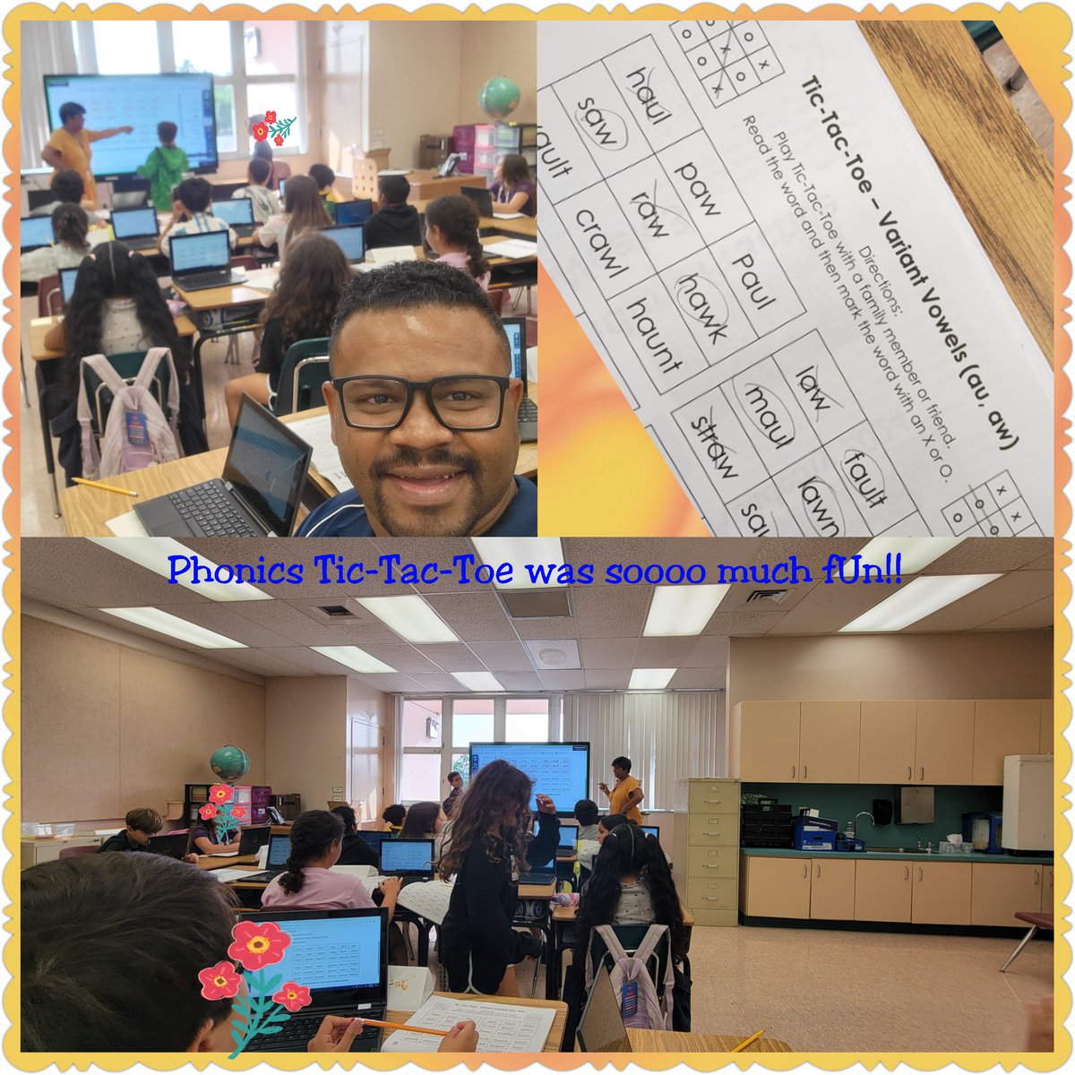 AP_Newell's tweet image. Today was culminated with another successful #learningwalk. Our 3rd G students were rocking out to Tic-Tac-Toe during a phonics lesson. I couldn&apos;t help myself 🤭😂 It was thrilling to 👀 the excitement of vocabulary acquisition. Let&apos;s go 🦅  #LearnGrowLeadRepeat #Lead2425