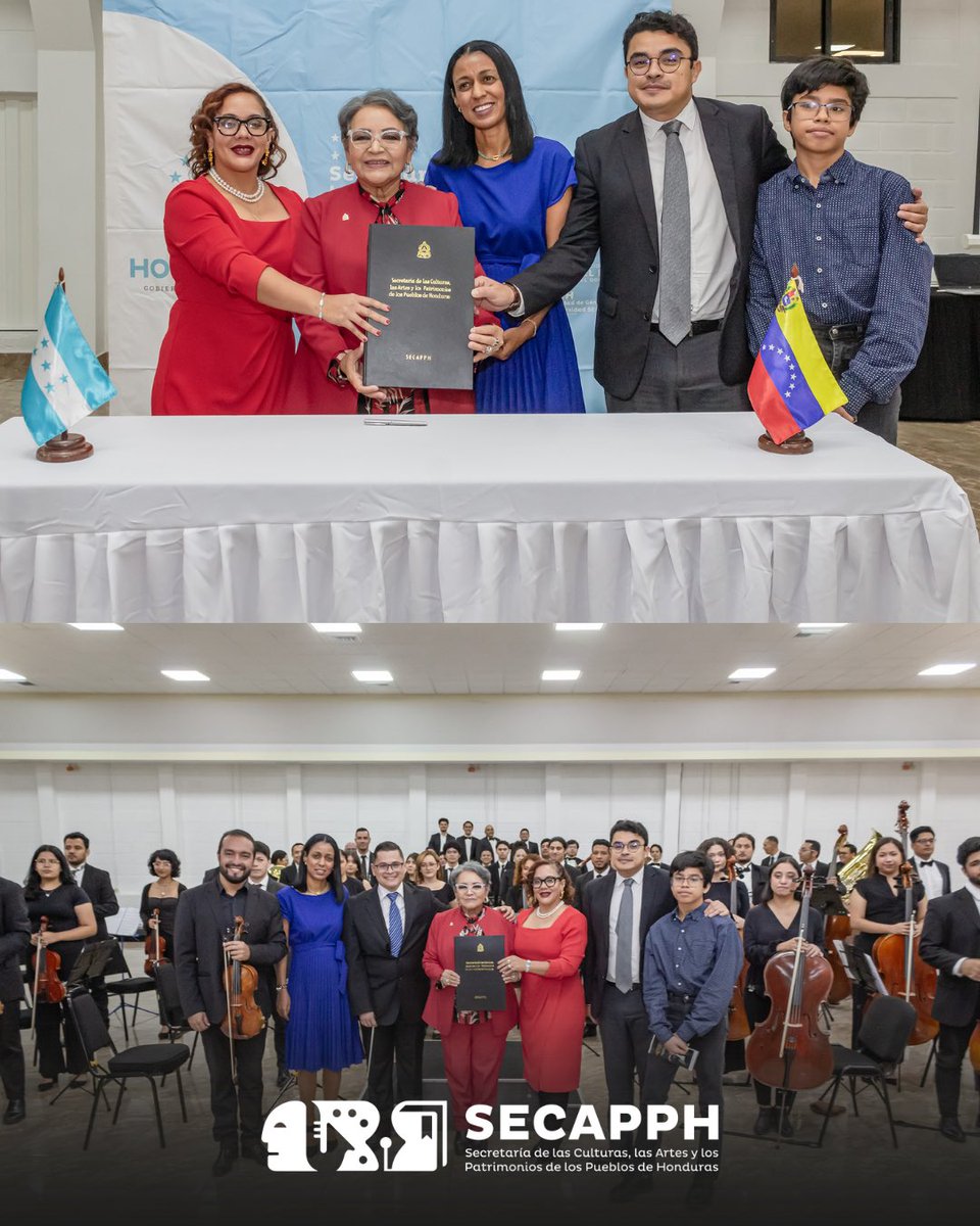 SECAPPH's tweet image. #SecapphHpy ¡Grandes noticias para la cultura y la música en Honduras! 🎶🇭🇳

La ministra Annarella Vélez firmó un acuerdo de cooperación de intercambio cultural con la embajada de Venezuela en Honduras. 

#CulturaHonduras #MúsicaParaTodos #IntercambioCultural #OrquestasJuveniles