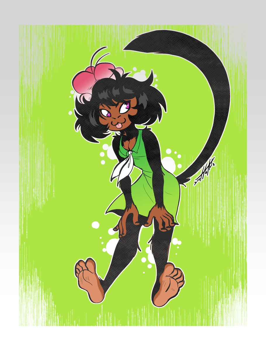 ScottyArtz's tweet photo. #monkemonday Colored an old drawing of Subi. https://t.co/niPUblQNrg
