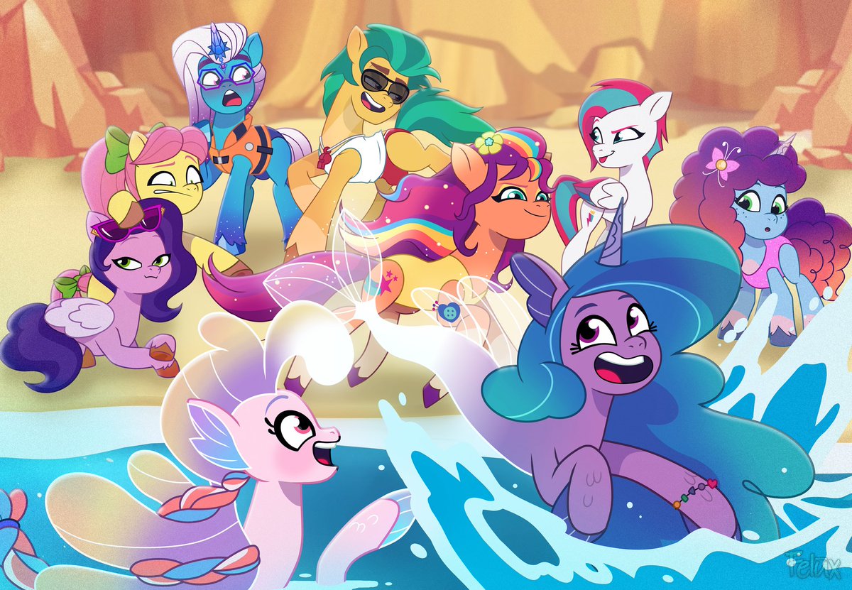 MLPG524092021's tweet photo. Ponies having fun on the beach 🏖
Art by: Felux
#mylittlepony #mlpg5 #mlptellyourtale #mlptyt #sunnystarscout #izzymoonbow #pipppetals #zippstorm #hitchtrailblazer #mistybrightdawn #destinymlp #cometmlpg5 #mlpfanart https://t.co/CCAdQFm5g9