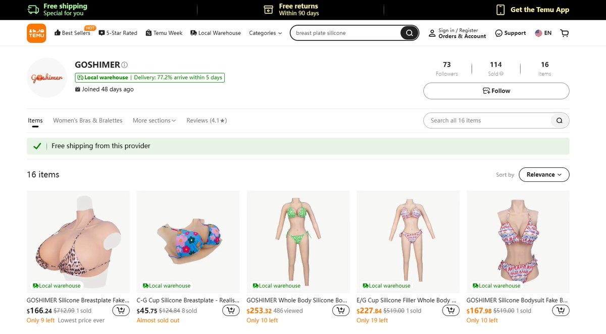 PHOXBOBG's tweet photo. GOSHIMER is now on Temu!
Check out our three official stores for the best prices. Don’t miss out, shop now!
If you don't use Temu, just message me to get discount price !
#GOSHIMER #goshimer #crossdress #xdress #breastform #bodysuit #crossdresser #boy2girl #maletofemale #mtf https://t.co/zi3W8KhvHw