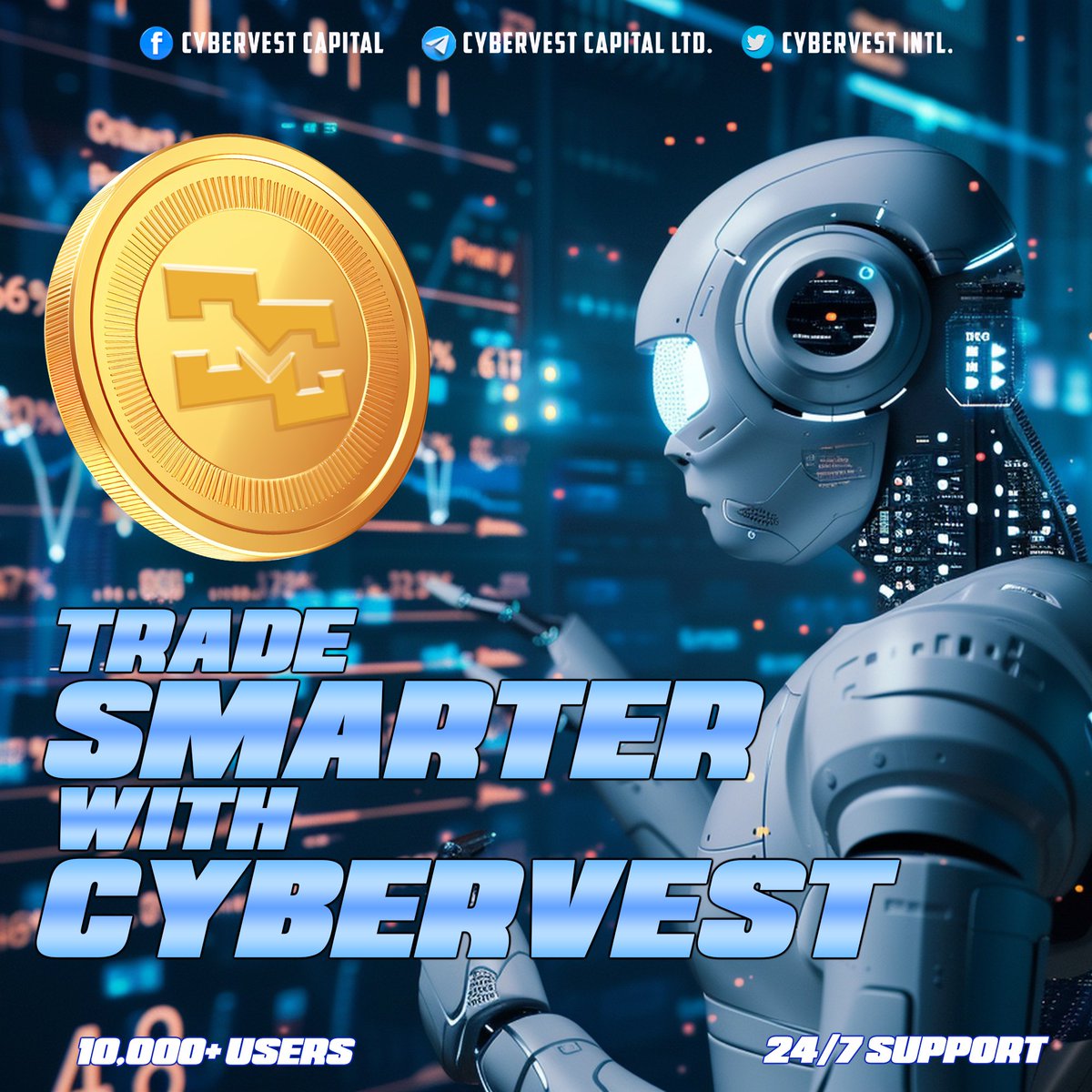 Cybervestintl's tweet photo. 🌐 Experience the Future of Trading with Cybervest Capital!

🚀 Step into the world of advanced trading technology with Cybervest Capital! Our platform leverages cutting-edge AI to provide you with unparalleled trading opportunities. Whether you're a seasoned trader. https://t.co/9Si413XV4G