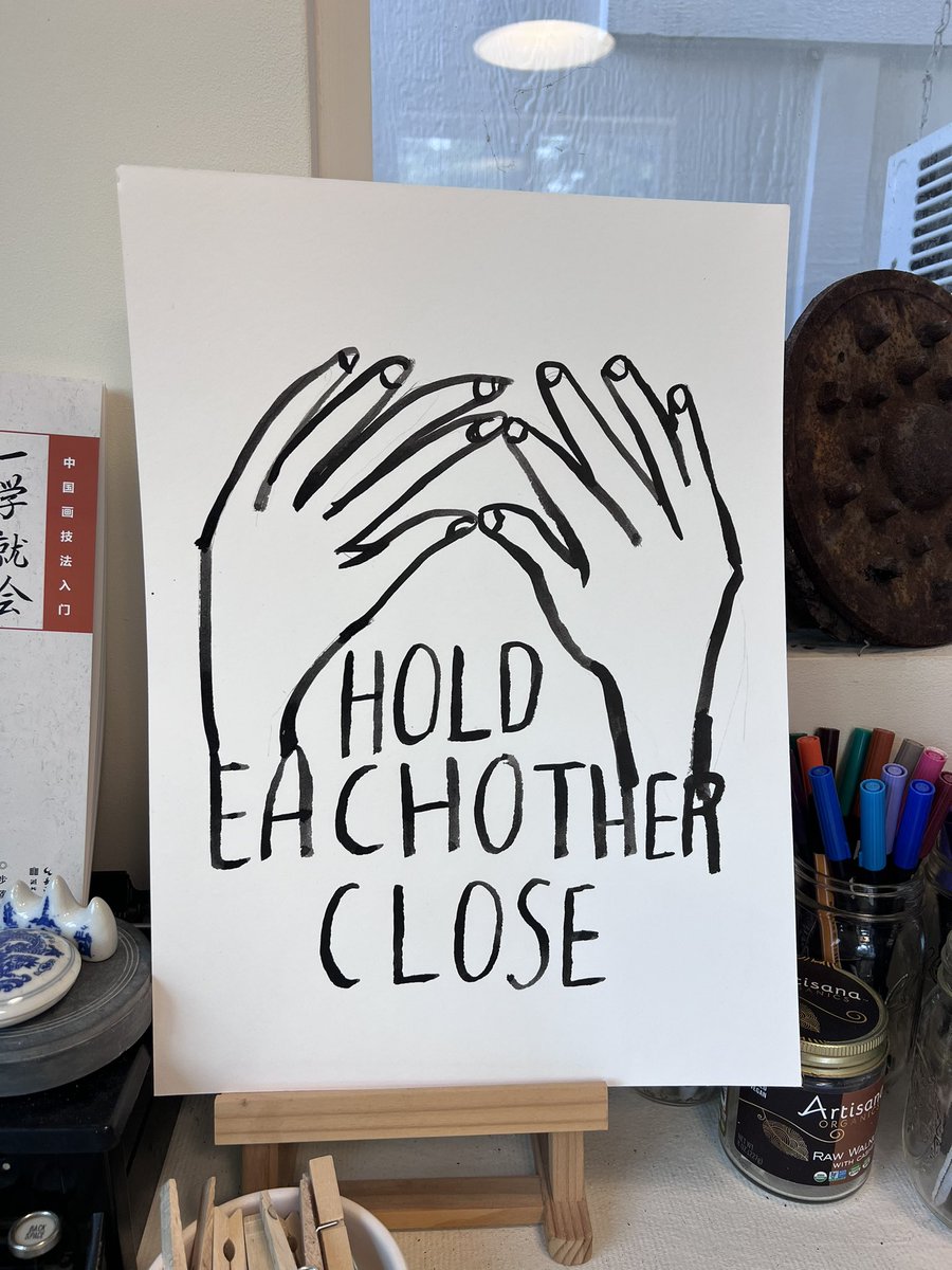 New Words + Pictures 
 Sumi ink on paper.