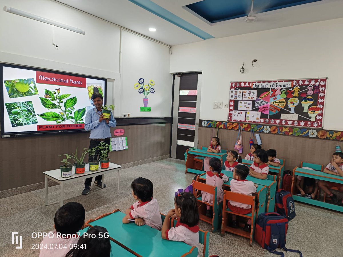 MtAbuSchool's tweet photo. Our entire Learning Community, from #educators to #gardeners, are vibrant resources for our #IB #PYP #EarlyAges. 

Young explorers, guided by our gardener, uncovered secrets of Tulsi, Aloe Vera, Curry Leaves &amp; Ajwain, sparking a passion for nature and environmental stewardship. https://t.co/mHhnljNd54
