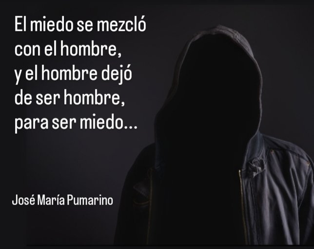 jmpumarino's tweet photo. El hombre se mezcló con el miedo...

#ElErrorDeDios 
#FrasesDeNovelas https://t.co/xCBmKk0t3c