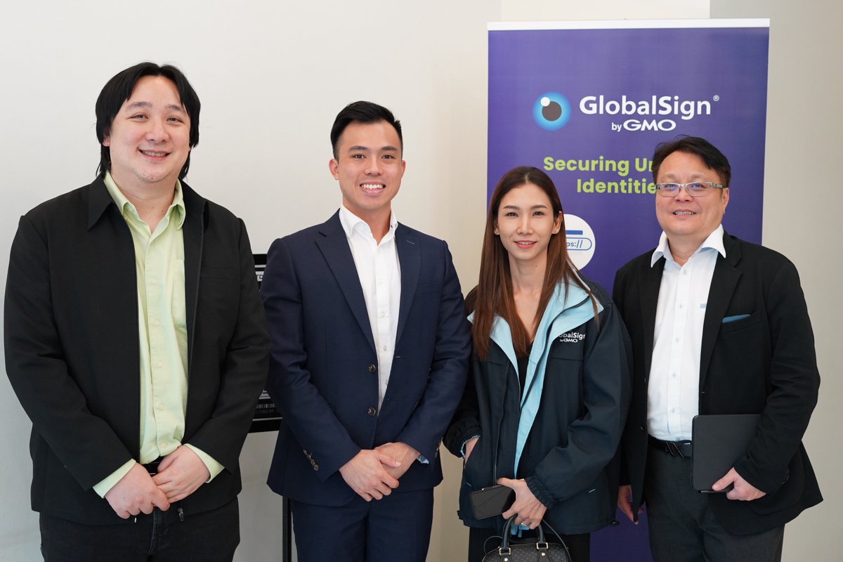 GlobalSignAPAC's tweet photo. 𝐆𝐥𝐨𝐛𝐚𝐥𝐒𝐢𝐠𝐧'𝐬 𝐒𝐚𝐥𝐞𝐬 𝐭𝐞𝐚𝐦 𝐛𝐫𝐨𝐮𝐠𝐡𝐭 𝐭𝐡𝐞 𝐡𝐞𝐚𝐭 𝐭𝐨 𝐭𝐡𝐞 𝐫𝐞𝐜𝐞𝐧𝐭 𝐄𝐓𝐃𝐀 𝐞𝐯𝐞𝐧𝐭 𝐢𝐧 𝐓𝐡𝐚𝐢𝐥𝐚𝐧𝐝, 𝐭𝐚𝐜𝐤𝐥𝐢𝐧𝐠 𝐭𝐡𝐞 𝐞𝐯𝐨𝐥𝐯𝐢𝐧𝐠 𝐥𝐚𝐧𝐝𝐬𝐜𝐚𝐩𝐞 𝐨𝐟 #𝐂𝐲𝐛𝐞𝐫𝐬𝐞𝐜𝐮𝐫𝐢𝐭𝐲.
#ACME #CertificateAutomationManagement https://t.co/W7t830xarp