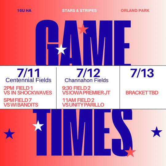 See you in Orland Park! 🥎💎