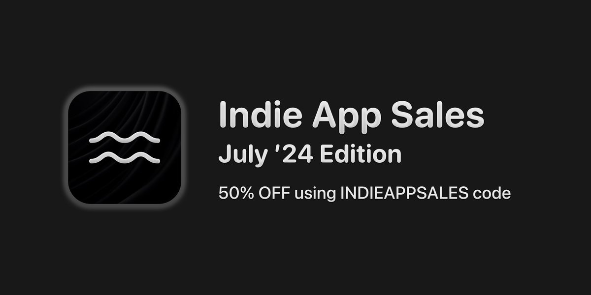 #IndieAppSales week starts today and <a href="/focusedOS/">focusedOS 🚀</a> is apart of it!

Take 50% off using the code INDIEAPPSALES
Download &amp; redeem in-app ➡️ focusedOS.com

My favourite thing is hiding distractions with one click across my Mac + iPhone when I need to focus on work. 🙅🏻‍♂️