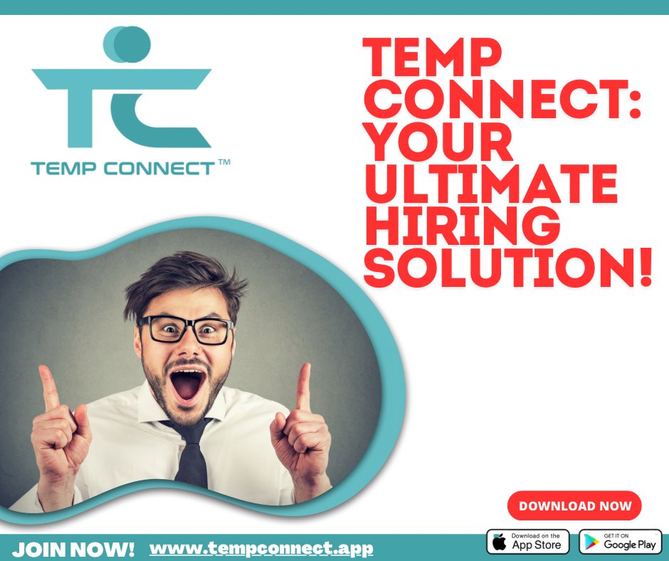 TempConnect's tweet image. Discover the power of seamless hiring with Temp Connect. Whether you need temporary, seasonal, part-time, or full-time employees, our platform connects you with the best candidates worldwide.

tempconnect.app

#TempConnect #HiringSolution #JobSearch #RecruitmentMadeEasy