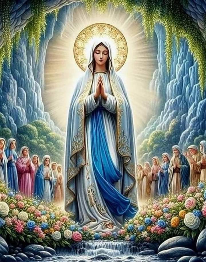 Salamu Maria umejaa neema. Bwana yu nawe. Umebarikiwa kuliko wanawake wote. Naye Yesu mzao wa tumbo lako amebarikiwa.

Maria Mtakatifu, Mama wa Mungu. Utuombee sisi wakosefu. Sasa, na saa ya kufa kwetu, Amina🙏