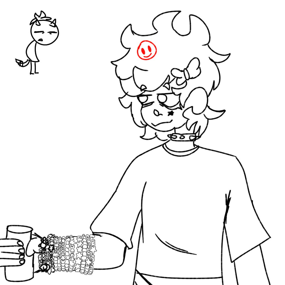 hs_miu36673's tweet photo. I drew Jack I was gonna add more accessories but I got really lazy- It was also so fricken hard for me to spell decora k 😱 https://t.co/VtV5iQnSJb