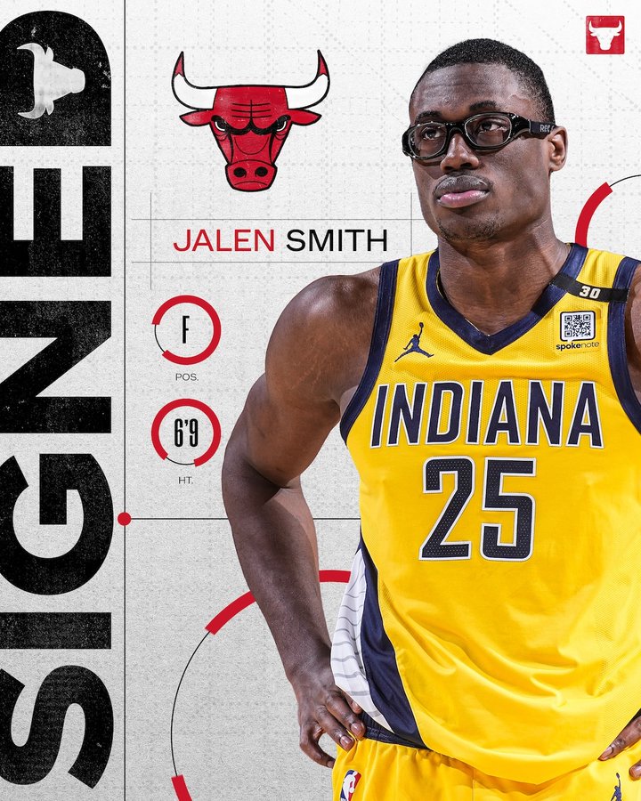 Jalen Smith, refuerzo de los Bulls en la agencia libre 2024.