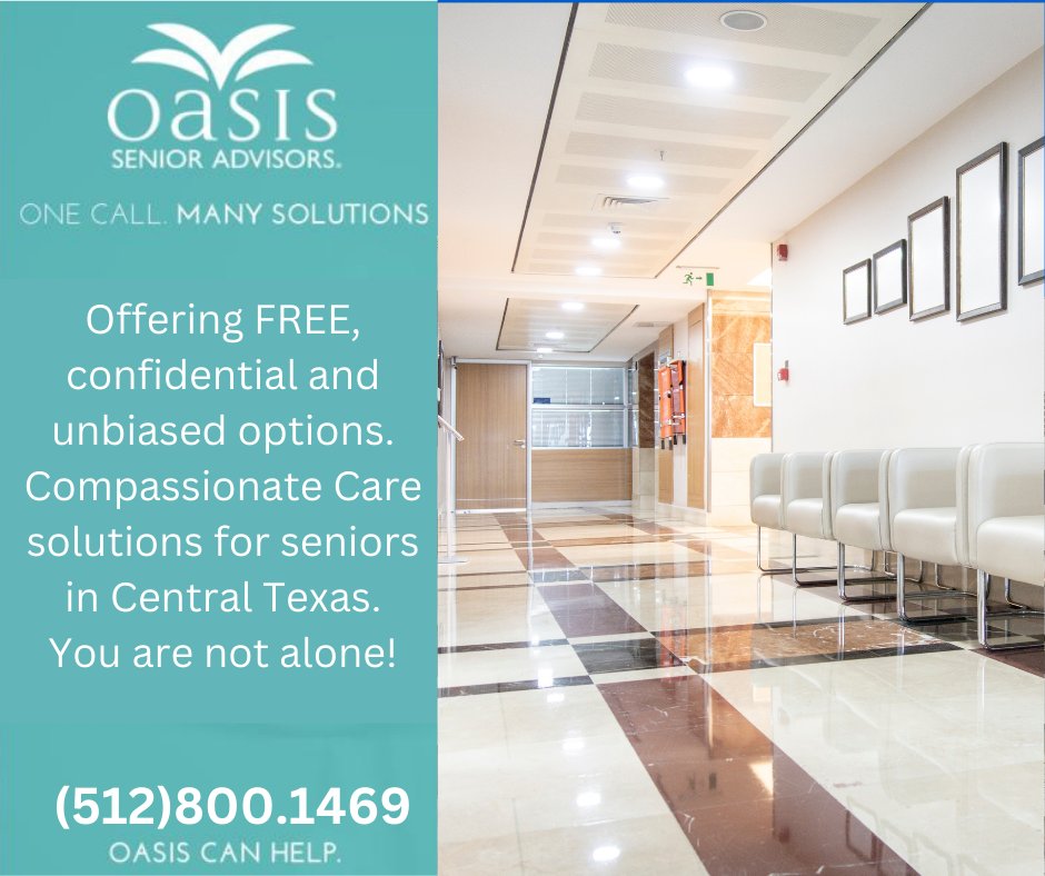 advisors_austin's tweet photo. #CommunityBasedAssistance: Oasis Senior Advisors have extensive knowledge of local resources. Hospitals can tap into this expertise to connect patients with suitable memory care & senior living options in the Austin and Central Texas area. https://t.co/5EsCpWtDXk