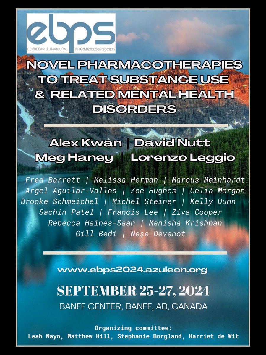 Leah Mayo (@mayoonthebrain) on Twitter photo Don't forget to register for <a href="/EurBehavPharm/">Eur Behav Pharm Soc.</a> - early bird prices end July 12 (this Friday!) ⏳
The #EBPS2024 lineup is 🔥🔥 so you definitely don't want to miss this one! 👇
Register & more info here: ebps2024.azuleon.org Don't forget to register for <a href="/EurBehavPharm/">Eur Behav Pharm Soc.</a> - early bird prices end July 12 (this Friday!) ⏳
The #EBPS2024 lineup is 🔥🔥 so you definitely don't want to miss this one! 👇
Register & more info here: ebps2024.azuleon.org