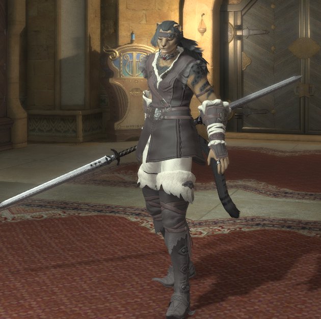 So it seems I erred a little when I named this gal Bast Avayna originally,  as I named her in the manner of an Eorzean Hrothgar and not a Turali Xbr'aal.  So going forward I am retconning the name to be her Eorzean alias.