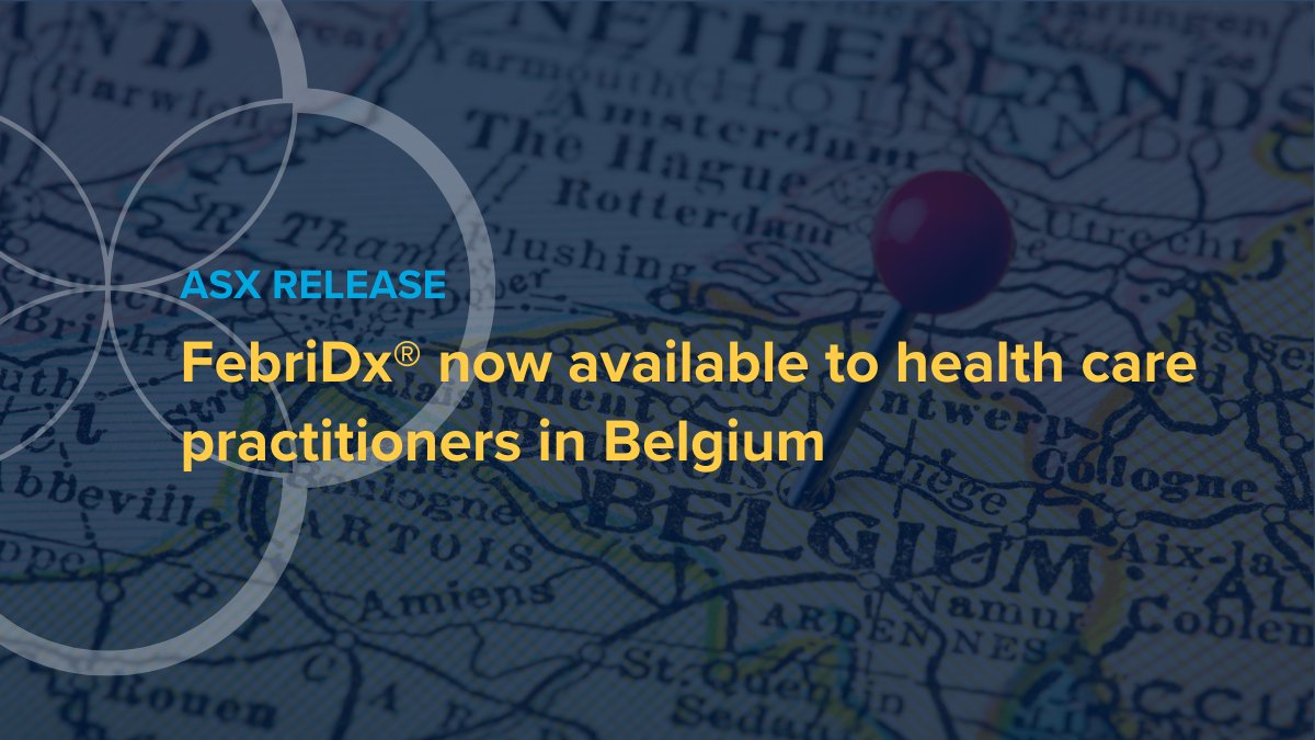 $LDX | Lumos Diagnostics has extended its agreement with Henry Schein Europe, which will see the expansion of distribution of FebriDx® into Belgium. Read the ASX release bit.ly/LDX-Belgium
#Lumos #healthcare #pointofcare #diagnostics #AMR #antimicrobialresistance #innovation