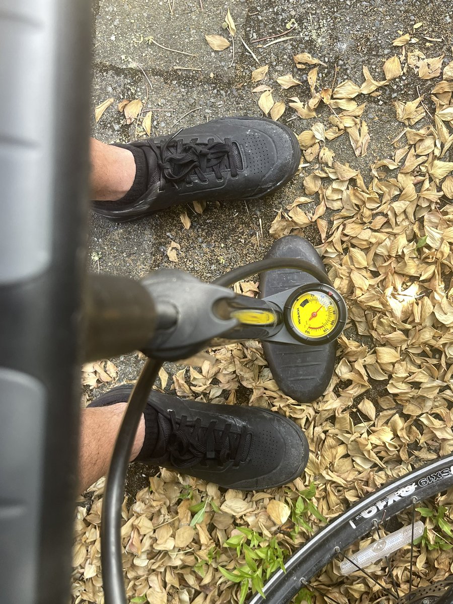MarksGonePublic's tweet photo. Going for a bike ride remember to top up that air. Heat can cause the air inside your tires to deflate. Stay safe and enjoy the ride! I was surprised how low my tires got.☀️🚲 Preventing a tube snake bite. #SummerSafety #TireTips https://t.co/E5VR2Kb4oj