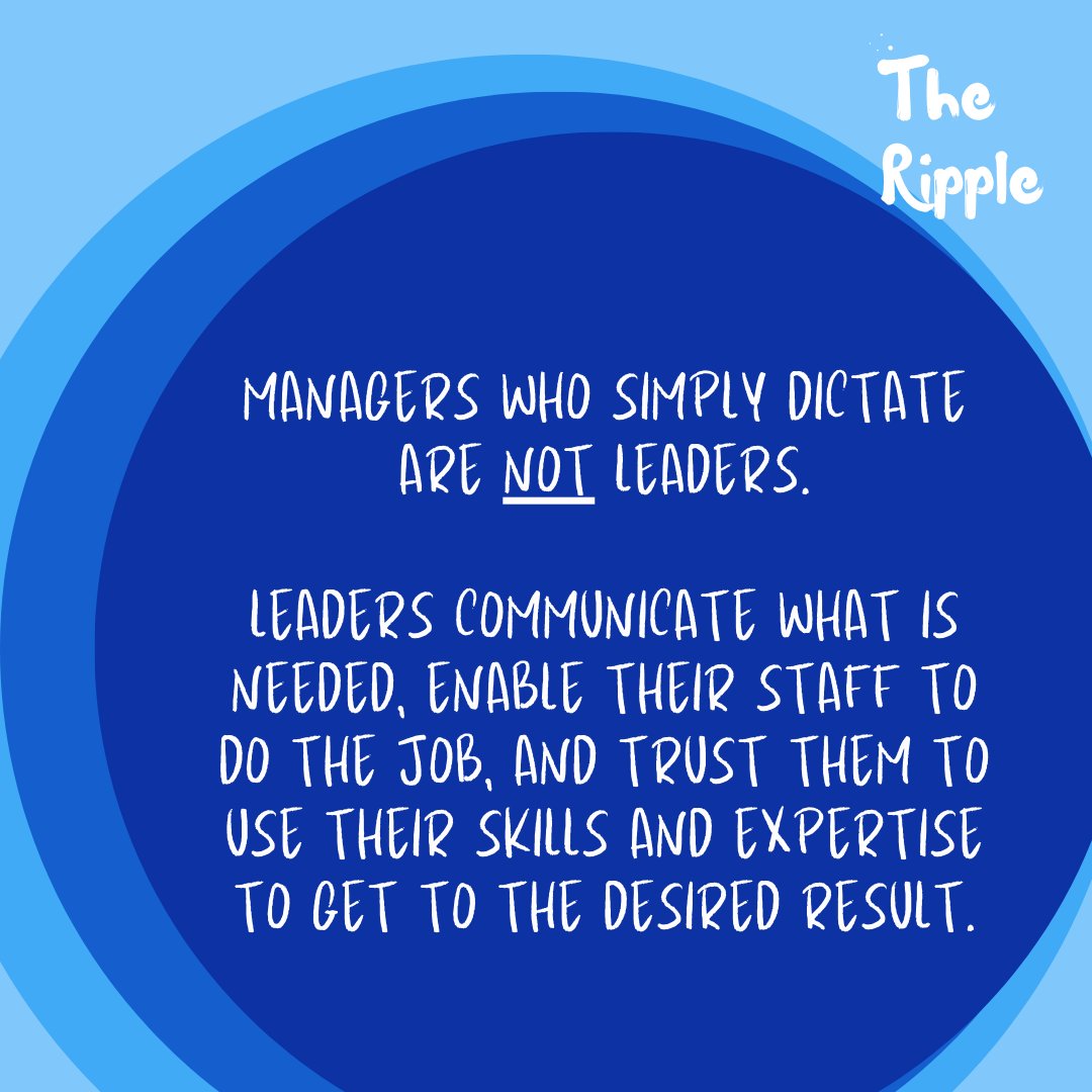 JennsCanvas's tweet photo. Leaders do not create a dictatorship - they enable and trust their employees to do their jobs. #leadership #leader #business #management https://t.co/Icdbx67Zg7