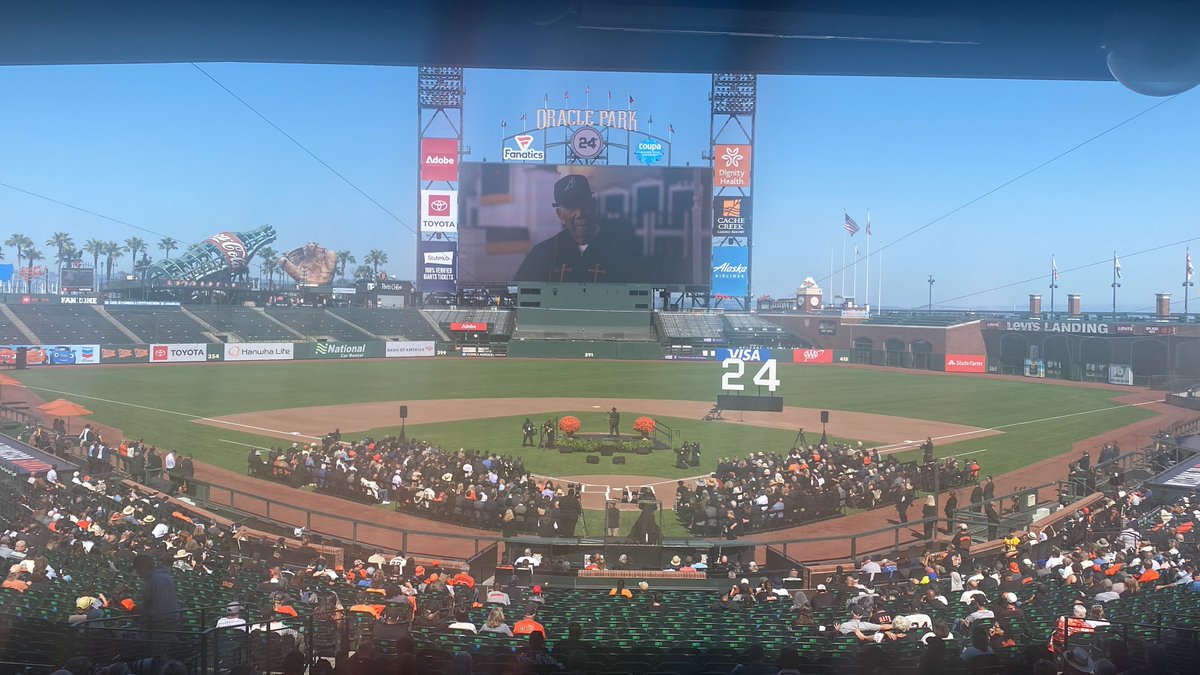The Reverend Bill Greason offering a remembrance and prayer to open the Celebration of the Life of Willie Mays