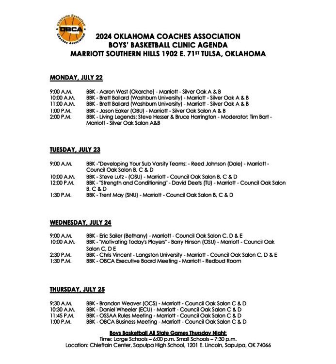 Oklahoma Basketball Coaches Association (@obca_) on Twitter photo 
