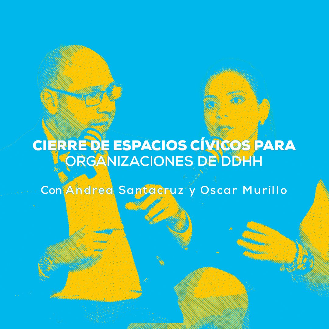 ¡Escucha nuestra más reciente conversación! 

Hablamos con <a href="/andreasantacruz/">Andrea Santacruz</a> y <a href="/oscarfmurillo/">Oscar Murillo</a> sobre el cierre de espacios cívicos y cómo la persecución e iniciativas legislativas afecta a las ONG´s en el país. 👉🏼  youtu.be/aoqaIbMua5kE 

#EspacioCívico #ConversacionesPyF #ONG