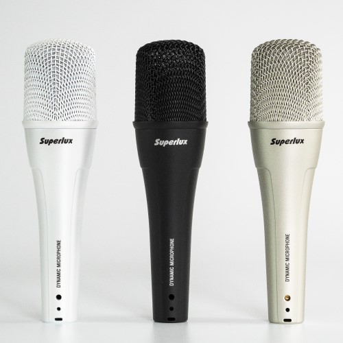 サンドフェスタ　Watanabe Sound Systemブース展示商品ご案内（2）
Superlux　D108MK2
Superluxのマイク生産30年のすべての技術をつぎ込みボーカルサウンドを忠実にそして、自然に再現することを目指したダイナミックボーカルマイクロホンです。
＊日本限定仕様のシャンパンゴールドも登場！