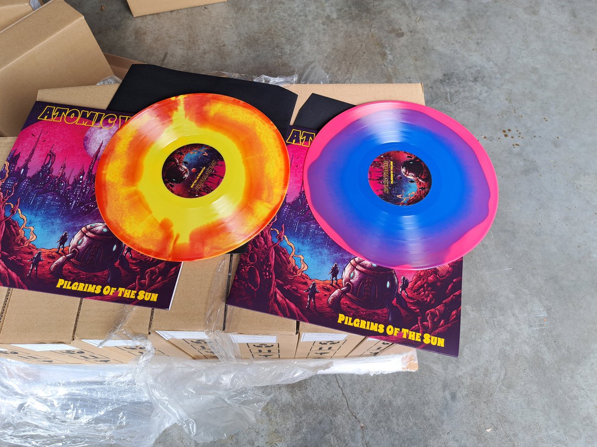 AtomicVulture's tweet photo. Pilgrims Of The Sun vinyl records have finally arrived! We're preparing all orders and we'll have them shipped as soon as possible. https://t.co/xQv3JFoaRR