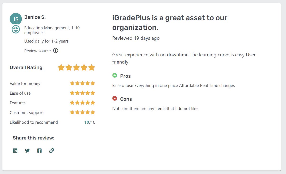 igradeplus's tweet photo. Great experience with no downtime. The learning curve is easy. User friendly.  
https://t.co/FREoO3o5Zh
#teachers #teachertools #teachertips #edtech https://t.co/gujhDZ8YFx