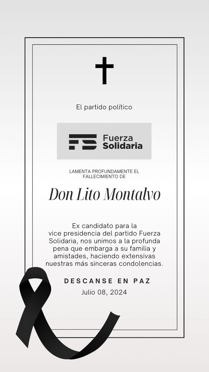 Con profunda tristeza, compartimos la noticia del fallecimiento de Don Lito “Pirulito” Su legado y contribuciones permanecerán en nuestros corazones y pensamientos. Enviamos nuestras más sinceras condolencias a su familia y seres queridos en este difícil momento. #QEPD