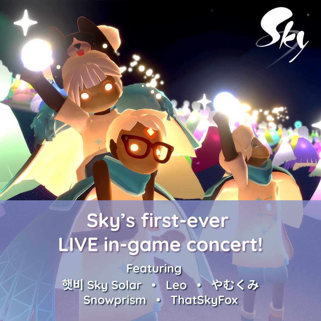 thatskygame's tweet photo. This is an exciting first for us!🎵🎼

Come watch player musicians from around the world share a memorable performance on Sky instruments - LIVE!🤩

@thatfoxband | @ThatSkySolar | @LeoSkyUke | @skykumi0712 

📌 July 14th @ 1am PDT https://t.co/SQy0dKVULJ