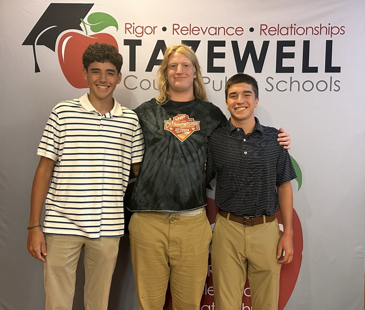 TCPSchools's tweet photo. Jack Clem, Ezekiel Mullins, &amp; Cooper Hurst were recognized at the board meeting for their accomplishments! Jack was state champion in tennis singles and state runner-up in doubles. Ezekiel was state runner-up in the shot put. Cooper was also a state runner-up in tennis doubles. https://t.co/UoiCEgajse