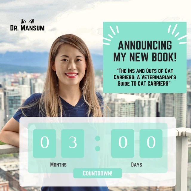 As a passionate veterinarian dedicated to the well-being of our feline friends, I'm thrilled to announce the upcoming release of my book, "The Ins and Outs of Cat Carriers: A Veterinarian's Guide to Cat Carriers." Available in just 3 months on October 8th! #CatsOfTwitter