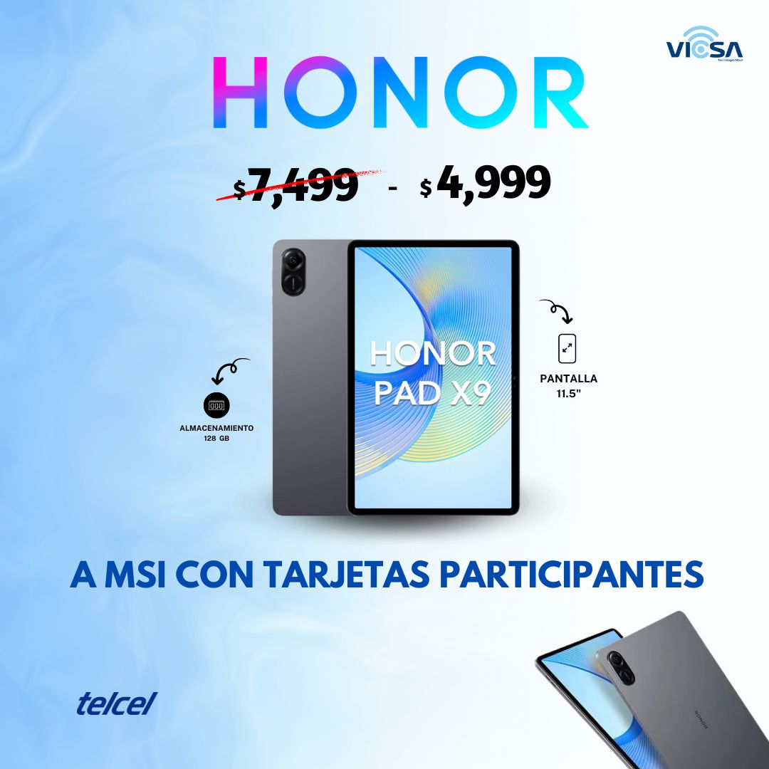 VicsaOaxaca's tweet photo. Llévate un 𝗛𝗢𝗡𝗢𝗥 𝗣𝗔𝗗 𝗫𝟵  a solo $𝟰,𝟵𝟵𝟵📱💙

Adquiérelo a 𝗠𝗘𝗦𝗘𝗦 𝗦𝗜𝗡 𝗜𝗡𝗧𝗘𝗥𝗘𝗦𝗘𝗦 🤩

Contactamos a través de nuestro whatsapp 📲2211843611 para mayor información
👉 Visita nuestro sitio web 🌐 https://t.co/K3UNzwuEN3 para adquirir tu 𝗛𝗢𝗡𝗢𝗥 https://t.co/gAlb1oc14y