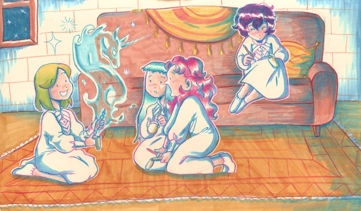 💖the girls practicing magic together for <a href="/luckofthedrawn/">kate</a>! thank you for your donation!💖
this is from the <a href="/whaexchange/">witch hat atelier gotcha for gaza may 26-june 15</a> gotcha, which raised an incredible $1781.36 USD!!

#Δ帽子 #witchhatatelier