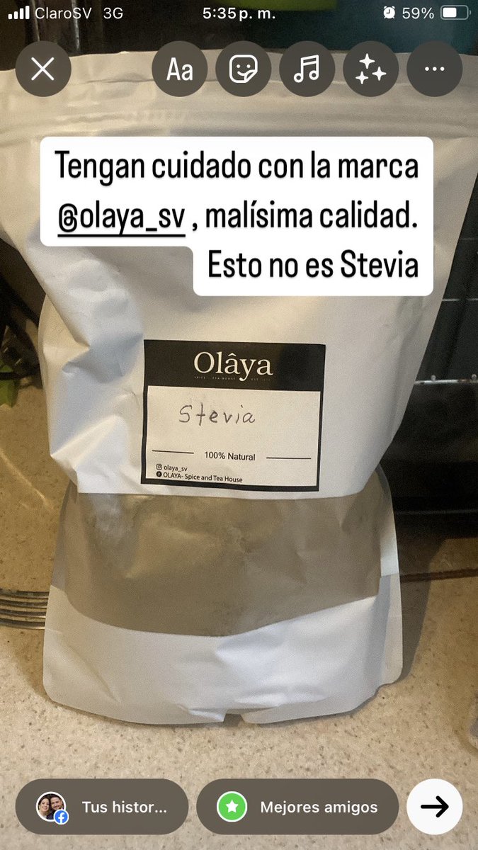 AvidSaravia's tweet photo. @Defensoria_910 - hace un mes compre “stevia” pero descubrí que estaba mezclada con una especie de harina, no endulza, se hacen grumos que cuesta se disuelvan, la verdadera stevia es color verde oscuro, se disuelve súper fácil y es como ver la hoja triturada. https://t.co/4a7dDquKmw
