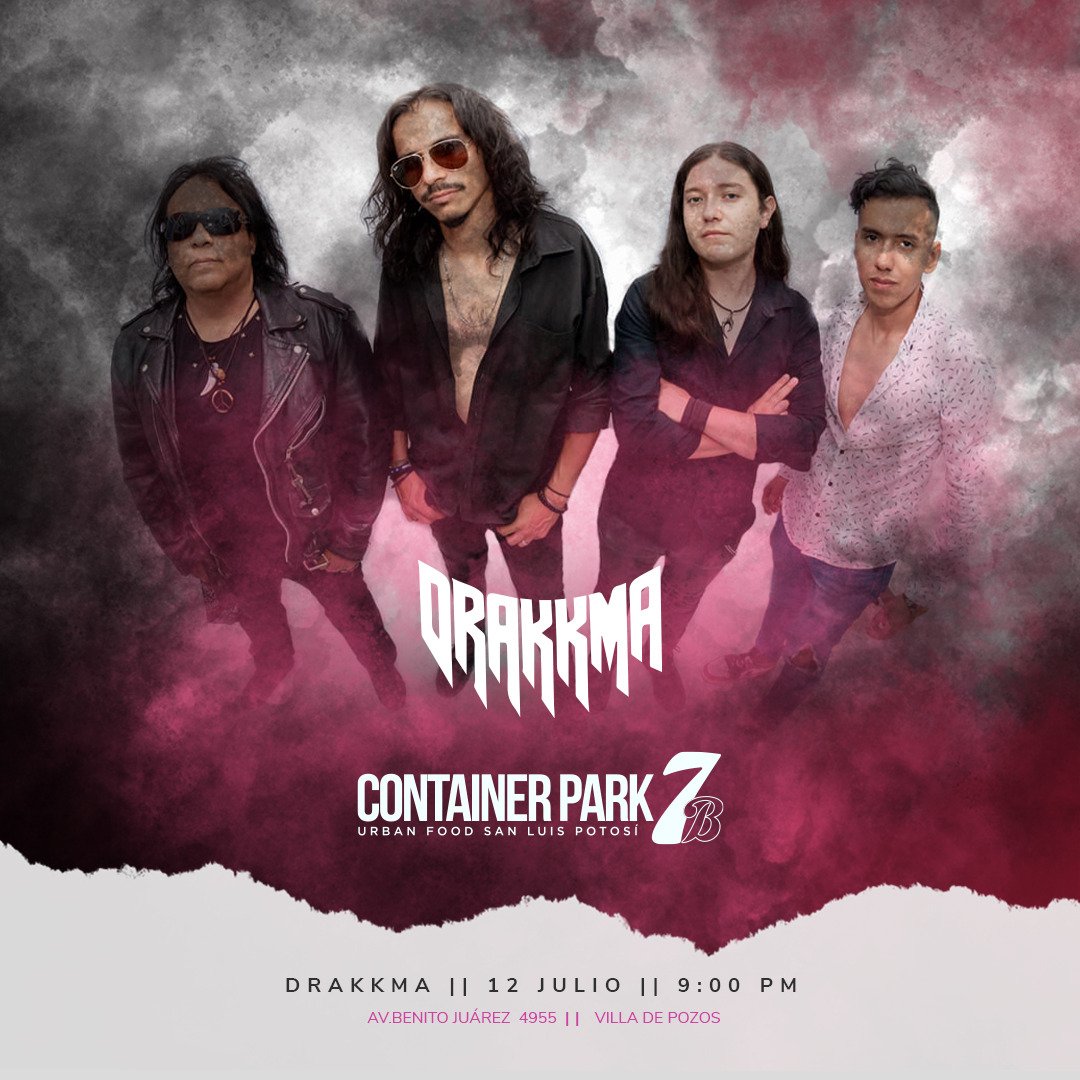 thannosnake's tweet photo. Nos vemos nuevamente este 12 julio en Container Park 7b 
Con lo mejor del rock en español, e inglés.
#Drakkma #RockBand #RockMusic #RockEnSLP #Music #containerpark7b #Inthenight  #Friday https://t.co/UD9qG7k3Yx