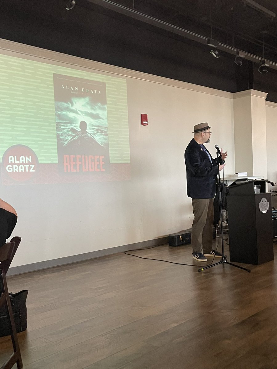 Always love hearing from authors.  <a href="/AlanGratz/">Alan Gratz</a> is one of my favorites! <a href="/KASL_Librarians/">KASL</a>  awards dinner 2024.