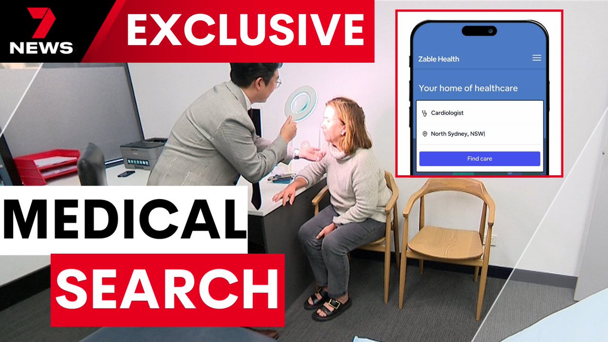 7NEWS Sydney (@7newssydney) on Twitter photo A new research engine has gone live, revealing available appointments for almost every medical specialist in Australia. youtu.be/Uduw9RLDDNo <a href="/amberlaidler7/">Amber Laidler</a> #7NEWS A new research engine has gone live, revealing available appointments for almost every medical specialist in Australia. youtu.be/Uduw9RLDDNo <a href="/amberlaidler7/">Amber Laidler</a> #7NEWS