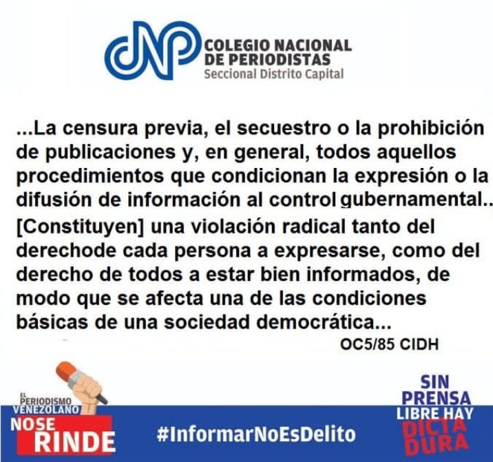#8Jul  #Sucre  <a href="/CNPSucre/">CNP Sucre | Cumaná</a>  denuncia que  Andrea Fabbiani  periodista del medio Atarraya Red Informativa <a href="/atarrayaoficial/">ATARRAYA</a> y Víctor González , reportero  de <a href="/la_patilla/">La Patilla</a>,  fueron sacados arbitrariamente de #Cumanacoa por presuntos funcionarios de la PNB vestidos de civil.