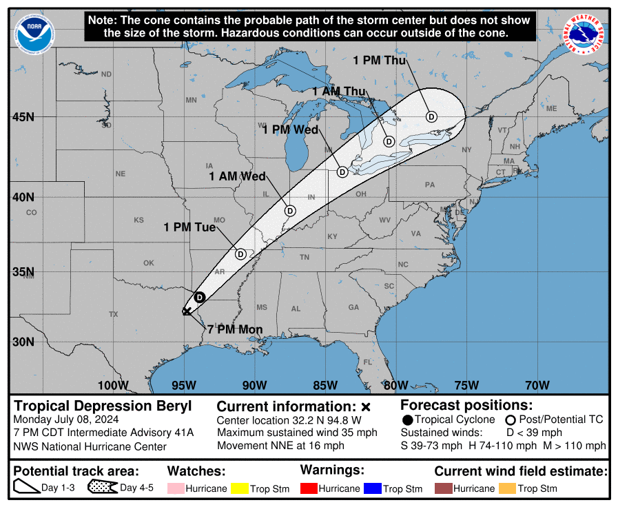LimWeather's tweet photo. #Beryl in E #Texas down to 35mph TD with #Flooding rain continuing; to die out well inland within 3 days
#Wxtwitter #Tropicswx #HurricaneSeason2024 #wxx #HurricaneSeason #TXwx #STXwx #GLSwx #HurricaneBeryl #HOUwx #BCSwx #CTXwx #Galveston #tropicalstormberyl #tropicalstorm https://t.co/D2kUXxnfXD