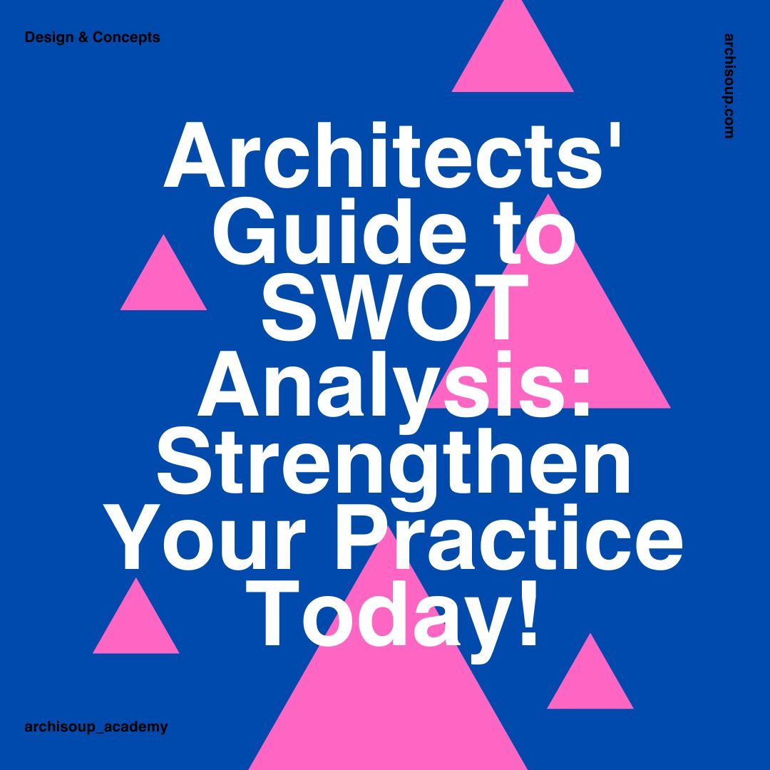 archi_soup's tweet photo. Unlock the power of SWOT analysis in architecture! Learn how to assess your strengths, weaknesses, opportunities, and threats to improve your firm's operations and grow your business. #Architecture #SWOTAnalysis #BusinessGrowth https://t.co/y0eh0XkLJQ