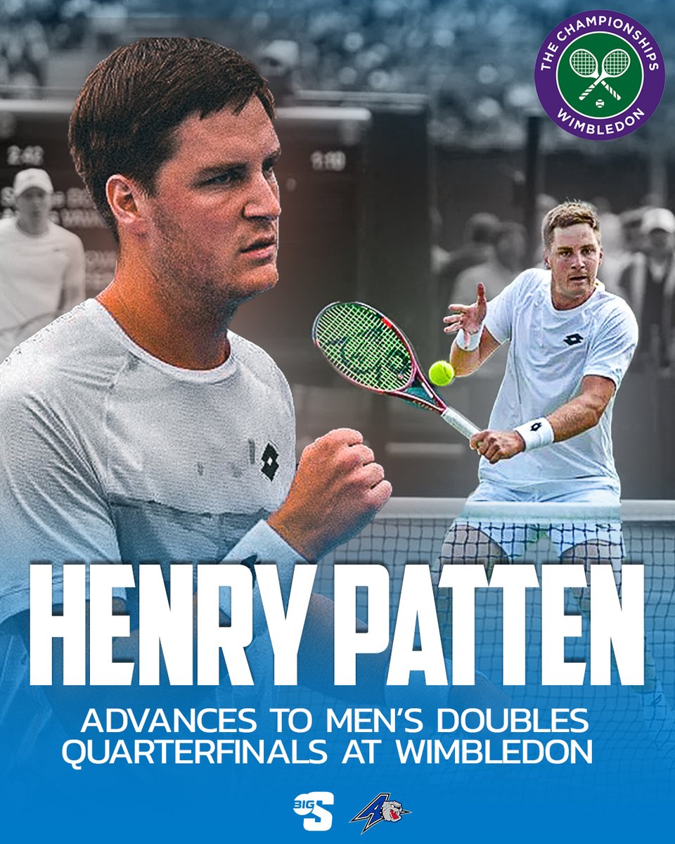 From the Big South to the Wimbledon Quarterfinals!

Three-time Big South Player of the Year 𝐇𝐞𝐧𝐫𝐲 𝐏𝐚𝐭𝐭𝐞𝐧 and doubles teammate Harri Heliovaara won 7-6(1), 6-2 this afternoon to punch their ticket to the <a href="/Wimbledon/">Wimbledon</a> quarters!

<a href="/UNCAvlMTennis/">Asheville Men’s Tennis</a> x #BigSouthMade
