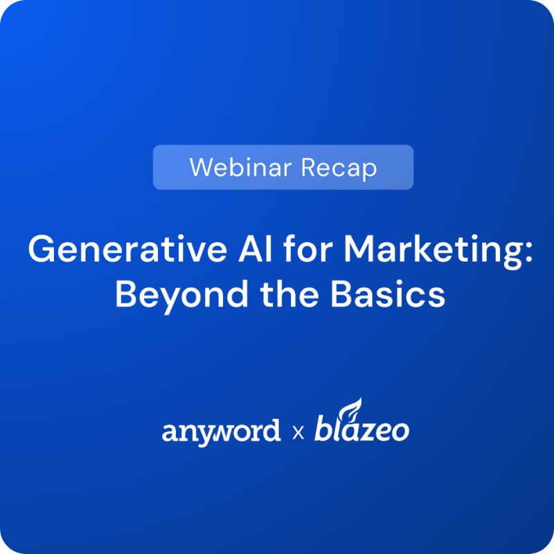 Anywordtech's tweet photo. Blazeo (formerly ApexChat)'s Jason Levy knows the struggle of a maxed-out marketing team. In our recent webinar, he shared how he turned to AI-powered marketing when hiring wasn't an option. 🤖 Fast forward a year with Anyword's AI, and Jason is now a power user!

#AIMarketing https://t.co/qguLwTTynC
