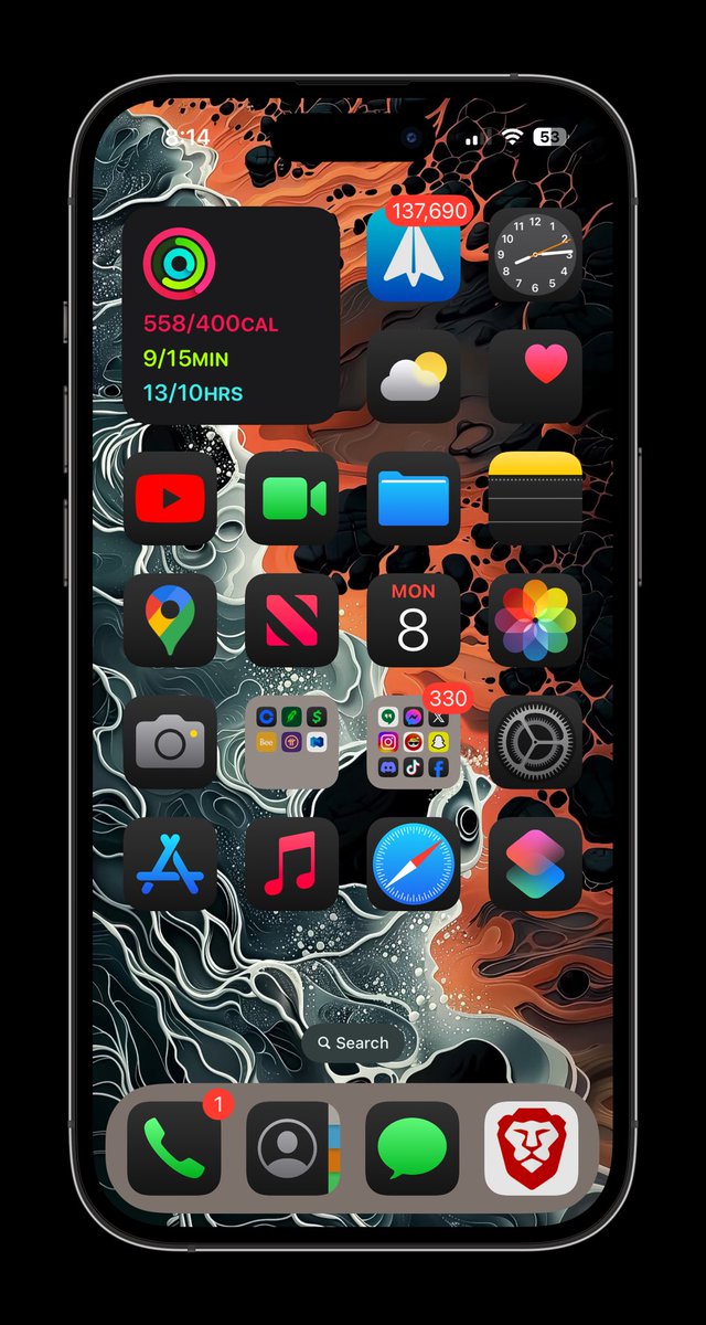 Biggiephil2's tweet photo. Lol, some large icons.
#ios18 #devbeta3 #iphone14pro
Edit; I am happy Apple added more dark app icons, looks great https://t.co/3uvFFR8YjB