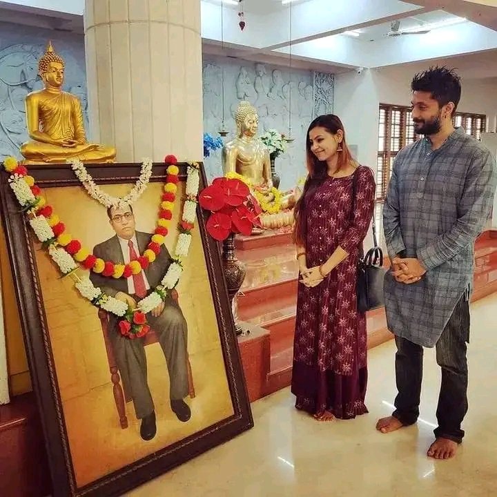 "बाबा साहेब हमारी हर सांस में और खून की हर बूंद में हैं।"