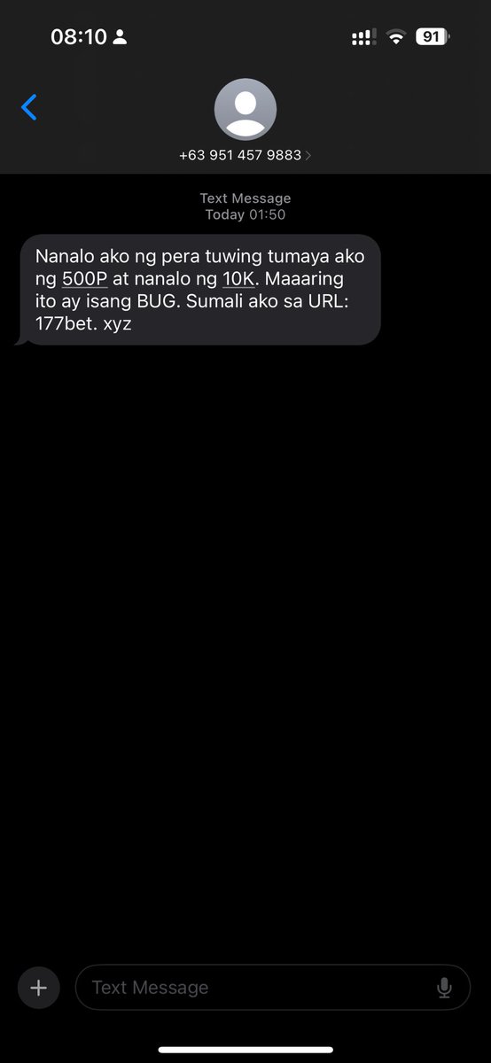 iloveFireangel's tweet photo. Text scam pt (i dont know pang ilan na ito!) 
@SMARTCares @LiveSmart https://t.co/FbVthgj4p1