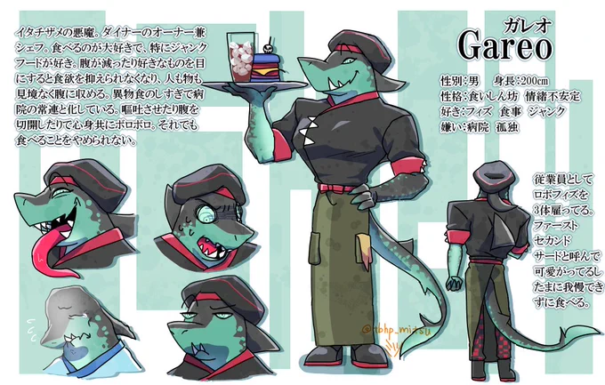 #OC評論会
ミツ宅のOC、イタチザメの悪魔のガレオ
キャラシ完成したので再掲分と合わせてアップします。 