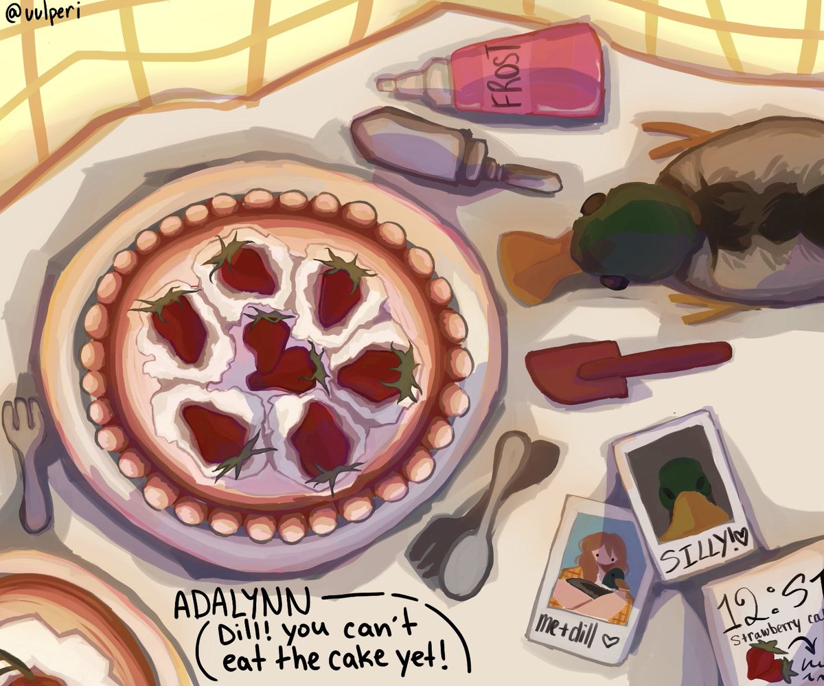 vulperi's tweet photo. a memory of a simpler time 

(i like to imagine that this was on the morning of dill’s birthday :) )

cc!Adalynn (@Katseye_) + Dill!!
#CryptidCraftFanart
#CryptidCraftSMP https://t.co/kKMdeKqKdu
