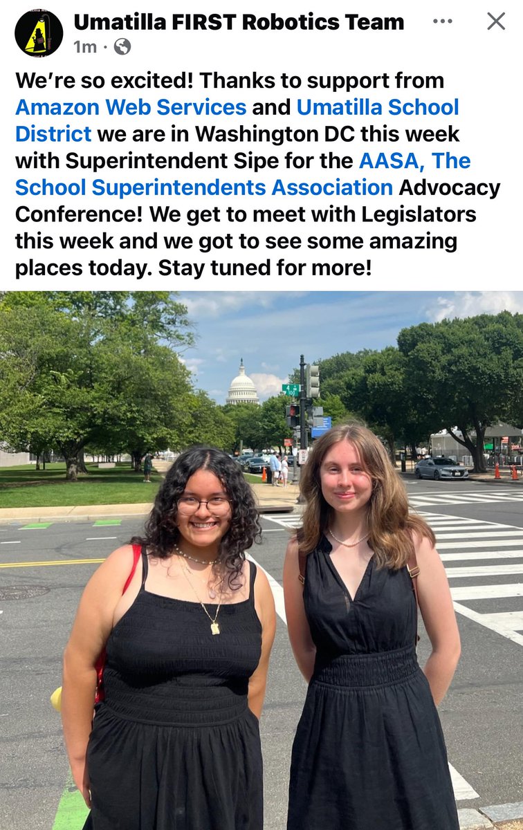 Heidi Sipe (@heidiwhitesipe) on Twitter photo Excited for a great week ahead at the <a href="/AASAdvocacy/">AASA Advocacy</a> conference with help from <a href="/umatillaschools/">Umatilla School District</a> and <a href="/FRC4125/">Team CONFIDENTIAL</a> students and their teacher/robotics coach. #studentvoicematters #teachervoicematters #umatillastrong <a href="/FRCTeams/">FIRST Robotics Competition</a> Excited for a great week ahead at the <a href="/AASAdvocacy/">AASA Advocacy</a> conference with help from <a href="/umatillaschools/">Umatilla School District</a> and <a href="/FRC4125/">Team CONFIDENTIAL</a> students and their teacher/robotics coach. #studentvoicematters #teachervoicematters #umatillastrong <a href="/FRCTeams/">FIRST Robotics Competition</a>