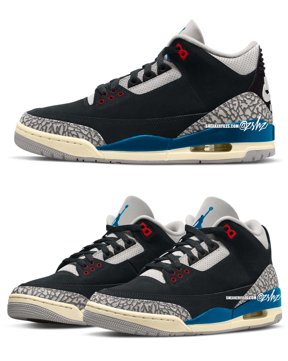 zSneakerHeadz's tweet photo. Air Jordan 3 OG “Chile Red” releasing Summer 2025. ⚫️🔴🔵 https://t.co/iIBbjjonfH